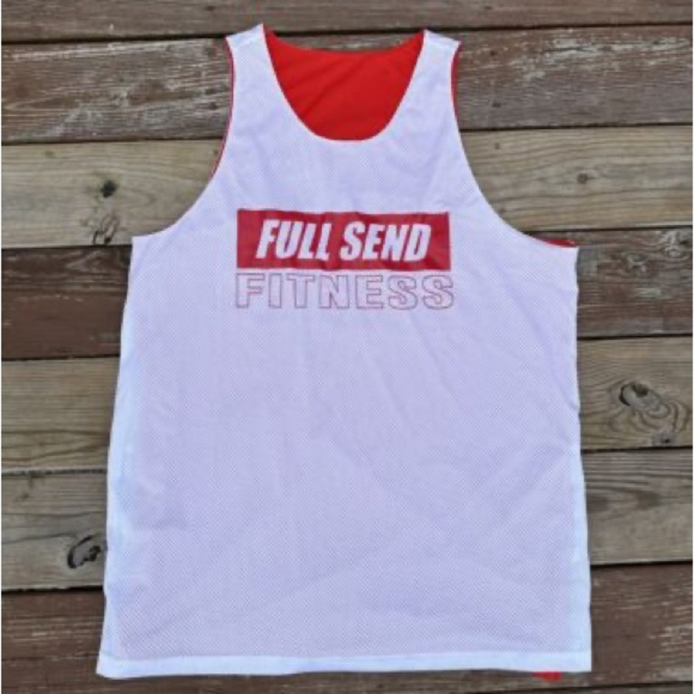 Full Send Fitness Reversible Tank Top Red